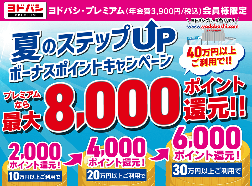 夏のステップUPボーナスポイントキャンペーン